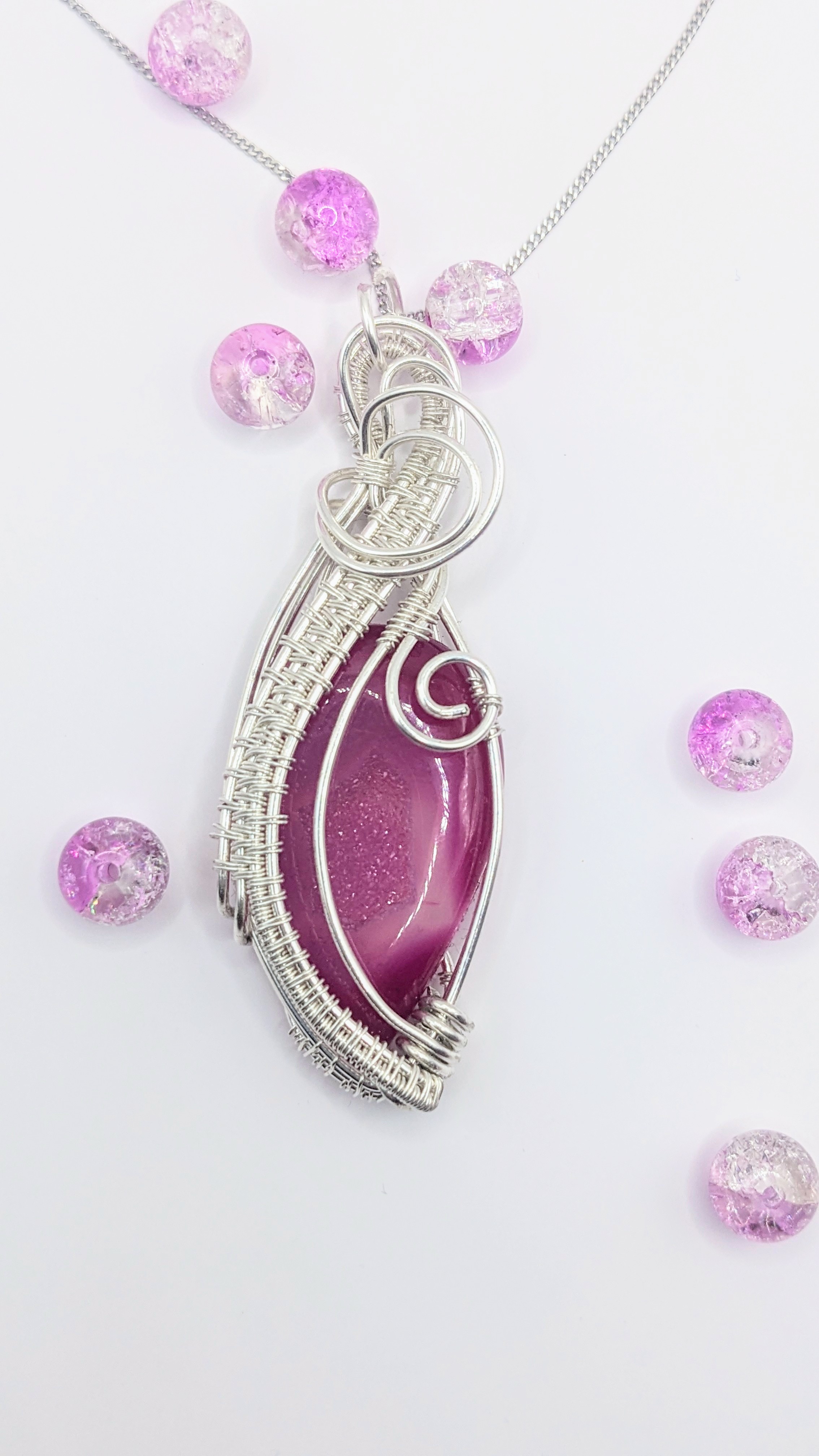 Dragon’s Heart Druzy Pendant