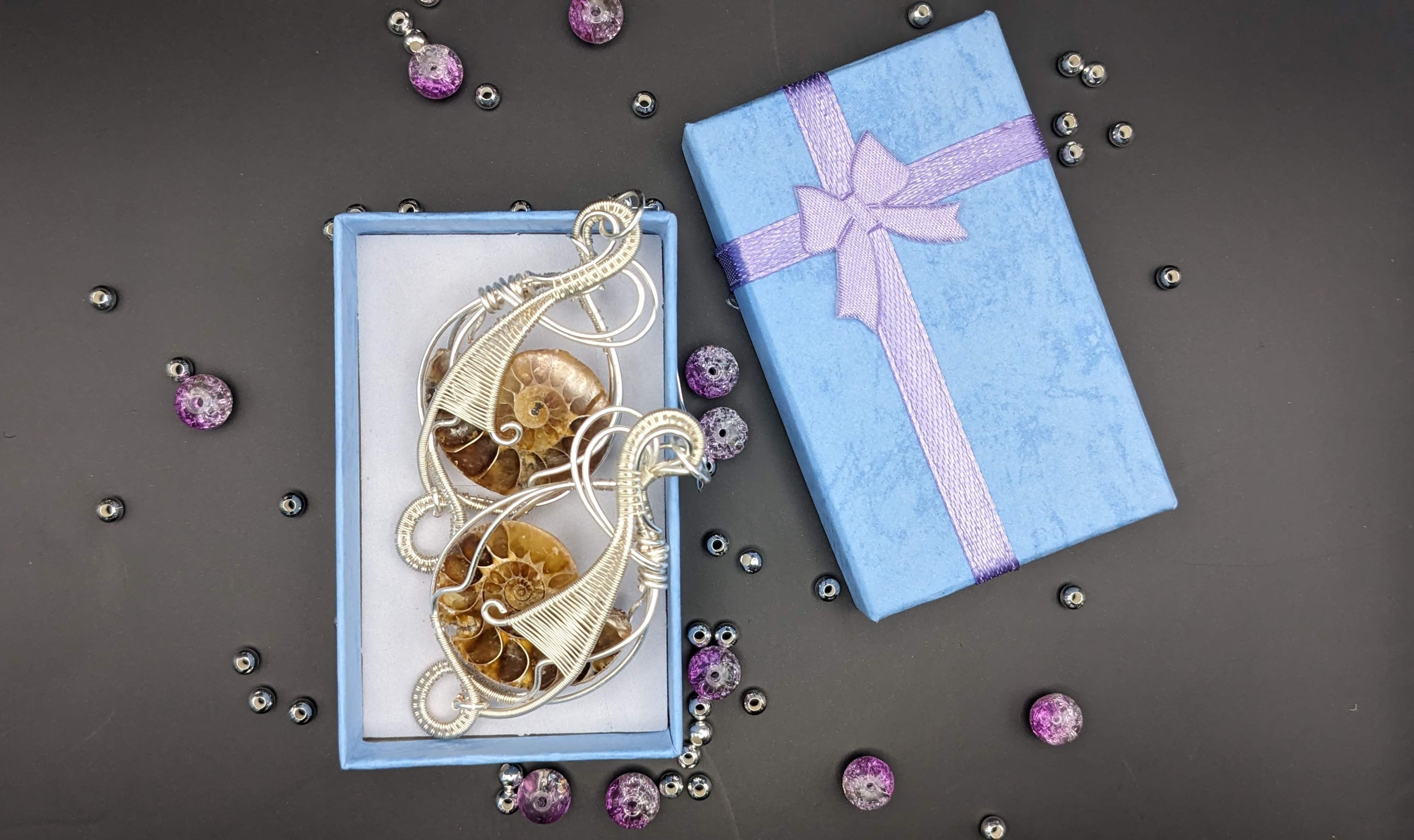Ancient Echoes Fossil Earrings